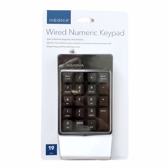 New Insignia USB wired numeric keypad Universal Computer Laptop New with tags - Picture 2 of 3